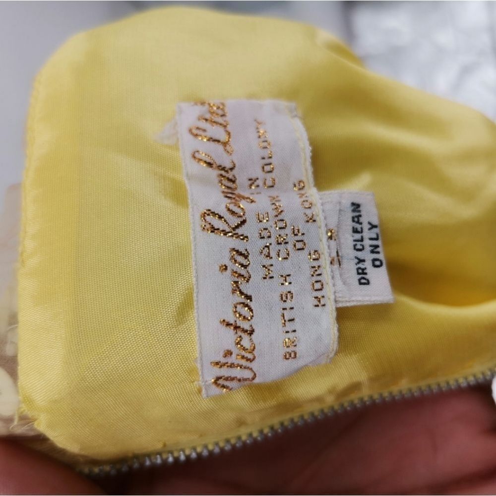 Vintage Victoria Royal LTD Yellow Silk & Organza Gown | 1950s-1960s - Picture 9 of 9